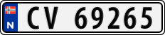 License plate of Norway, Cars