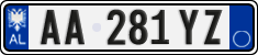 License plate of Albania, Cars (2011)