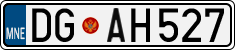 License plate of Montenegro, Cars