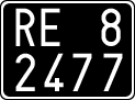 License plate of Italy, Cars (1927 year series)