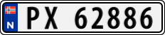 License plate of Norway, Cars