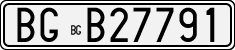 License plate of Italy, Cars (1927 year series)