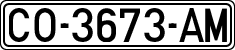 License plates of Spain, 1971 year series