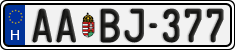 license plates of Hungary, Regular plates (2022)