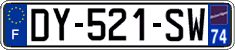 French license plate, SIV (ordinary)