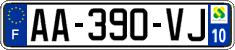 French license plate, SIV (ordinary)