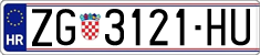 License plate of Croatia, Regular plates