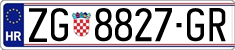 License plate of Croatia, Regular plates
