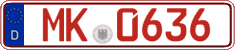 German license plate, Red license plates