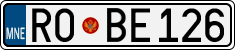 License plate of Montenegro, Cars