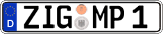 German license plate, Regular plates