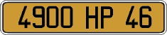 French license plate, FNI