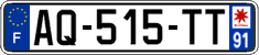 French license plate, SIV (ordinary)