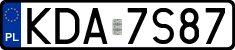 License plates of Poland, Regular car plates