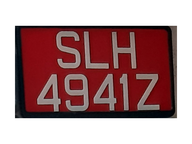 SLH 4941 Z, License plate without vehicle 