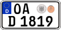 German license plate, Regular plates