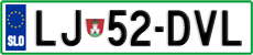 License plate of Slovenia, Cars