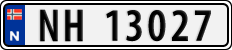 License plate of Norway, Cars