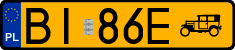 License plates of Poland, Oldtimers