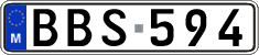 License plate of Malta, Regular plates (ABC 123)