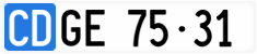 License plate of Switzerland, Diplomatic