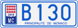 License plate of Monaco, Cars