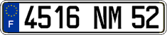 French license plate, FNI