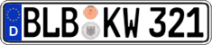 German license plate, Regular plates