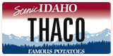 Idaho, Vanity Plates