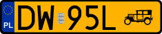 License plates of Poland, Oldtimers