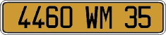 French license plate, FNI