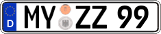 German license plate, Regular plates