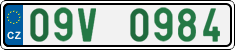 License plate of the Czech Republic, Oldtimers (2001)