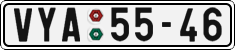 License plate of the Czech Republic, Cars (1960)