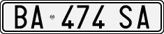 License plate of Italy, Cars (1994 year series)