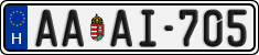 license plates of Hungary, Regular plates (2022)