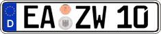 German license plate, Regular plates