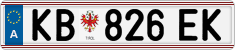 License plate of Austria, Regular plates