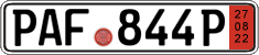 German license plate, Export transit plates