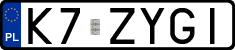 License plates of Poland, Vanity Plates