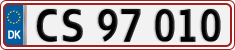 License plate of Denmark, Regular plates