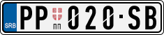 License plate of Serbia, Cars