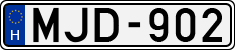 license plates of Hungary, Cars (1990)