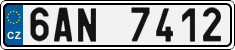 License plate of the Czech Republic, Cars (2001)