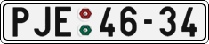 License plate of the Czech Republic, Cars (1960)
