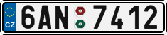 License plate of the Czech Republic, Cars (2001)