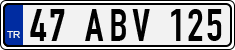 License plate of Turkey, Regular plates