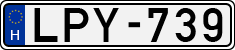 license plates of Hungary, Cars (1990)
