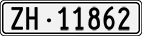 License plate of Switzerland, Cars
