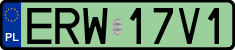 License plates of Poland, Electric vehicles